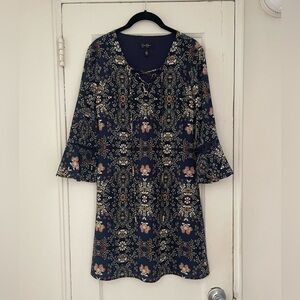 Floral Bell Sleeve Jessica Simpson Dress